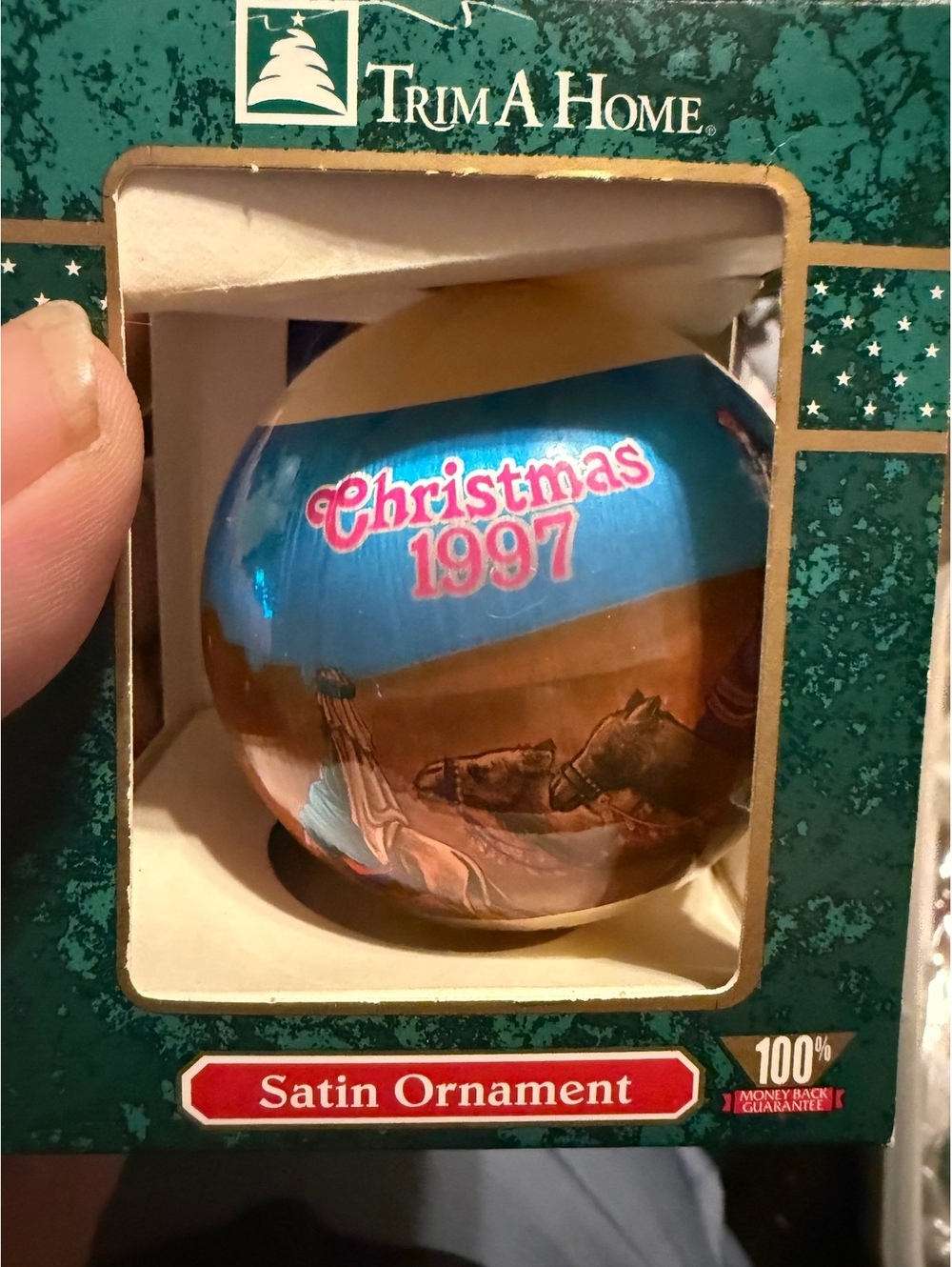 1997 Christmas Satin Ornament by Trim A Home